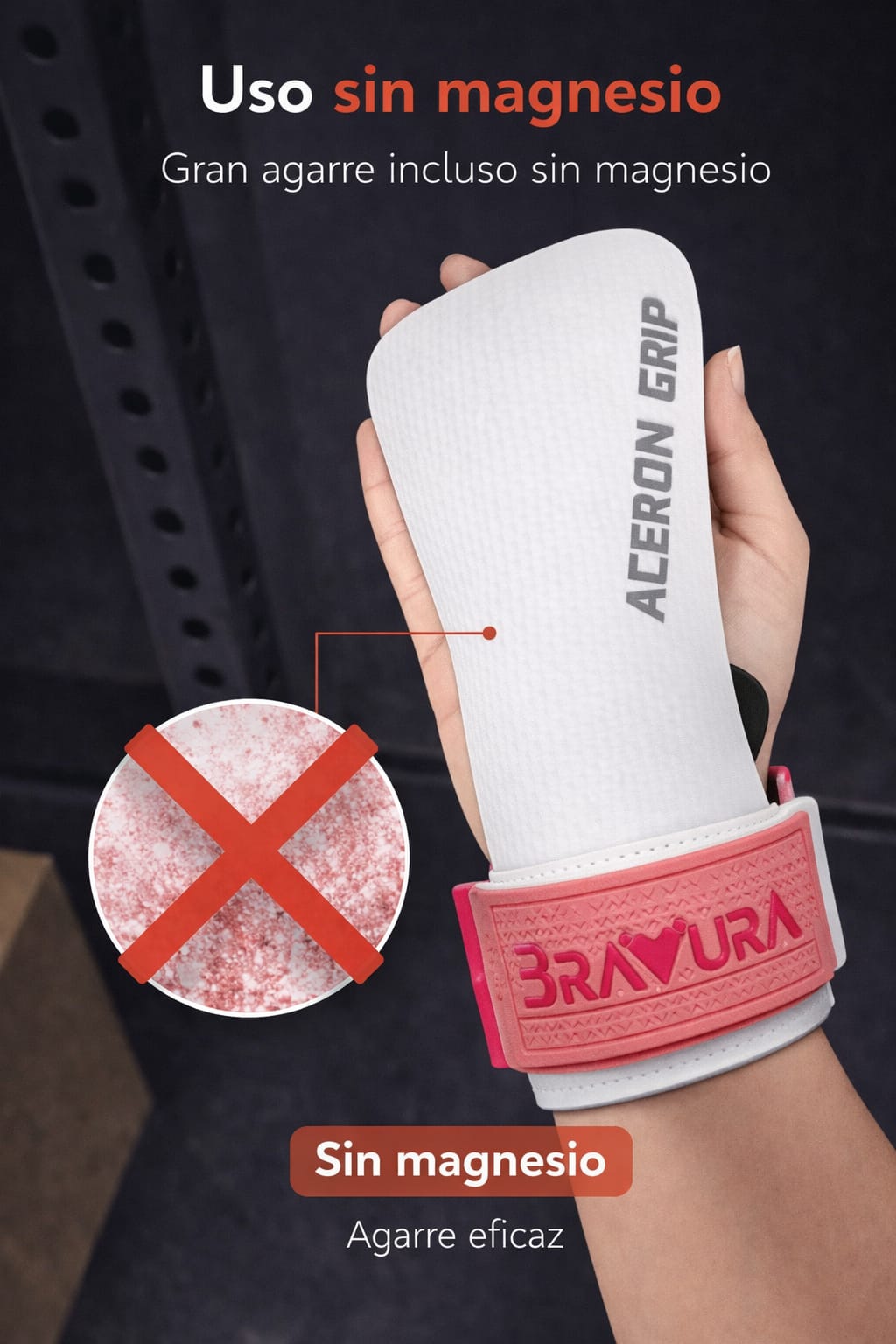 Calleras Aceron Grip Blanco/ Rosa - Imagen 6