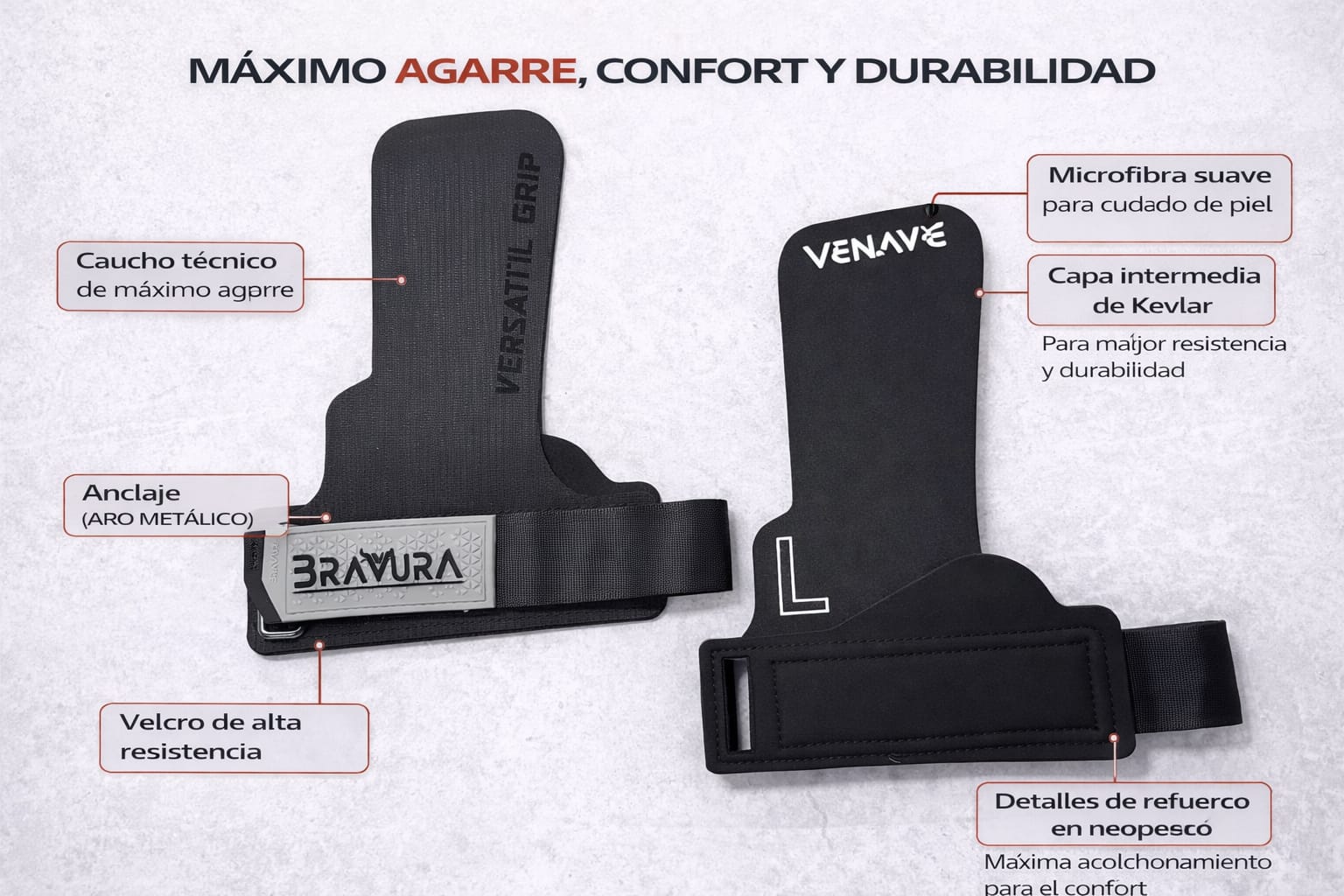 Calleras Versatil Grip Negro/ Gris - Imagen 6